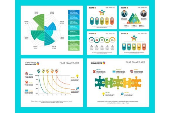 Download Colorful Infograph Charts Set. Business - Business Collection