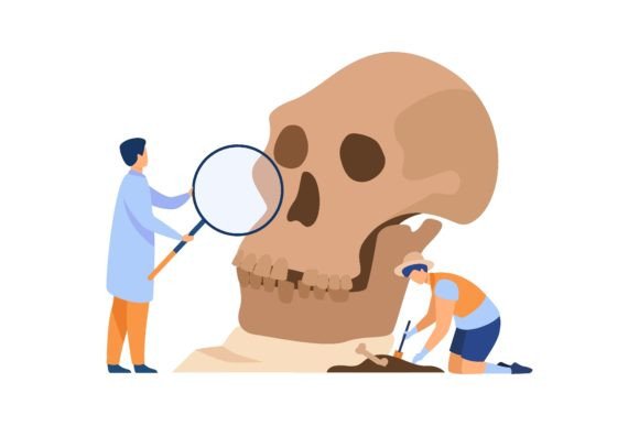 Download Tiny Anthropologists Studying Neandertha - Studying Collection