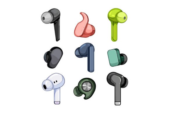 Download Wireless Earphones Set Cartoon Vector Il - Premium Resources