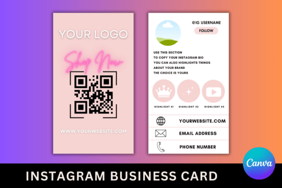 Download 2024 Instagram Business Card Template - Premium Bundle