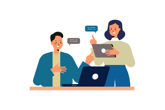 Download Business Discussion Concept Flat Design - Business Collection