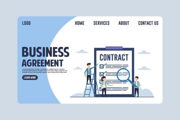 Download Landing Page Business Agreement Design - Business Collection