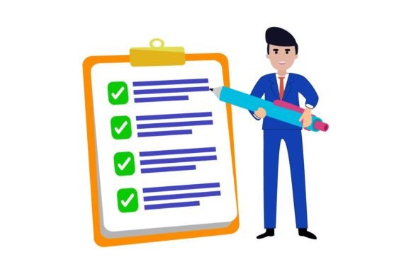 Download Businessman Fill out Form Illustration - Business Collection