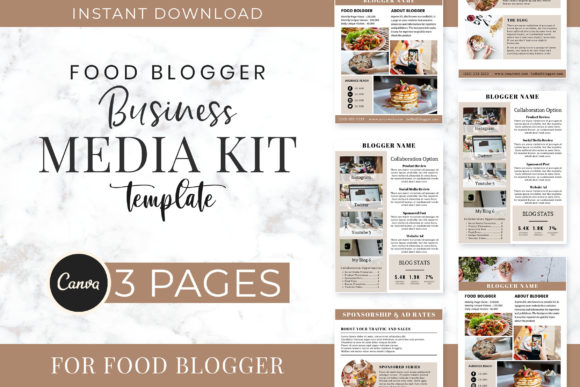 Download Food Blogger Business Media Kit Template - Business Collection