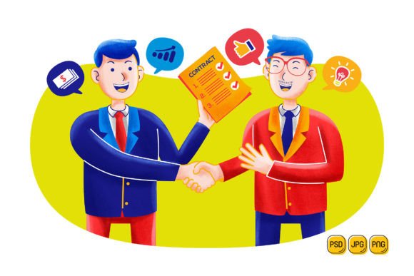 Download Two Businessmen Deal Contract - Business Collection